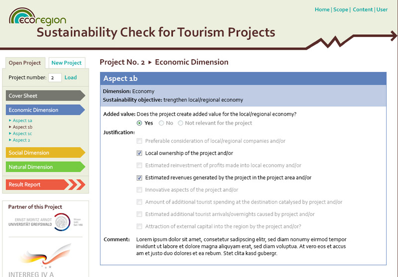 Screenshot Website Sustainability-Check